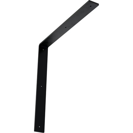 EKENA MILLWORK Hamilton Steel Bracket, Powder Coated Black 2"W x 18"D x 18"H BKTM02X18X18HAPBL